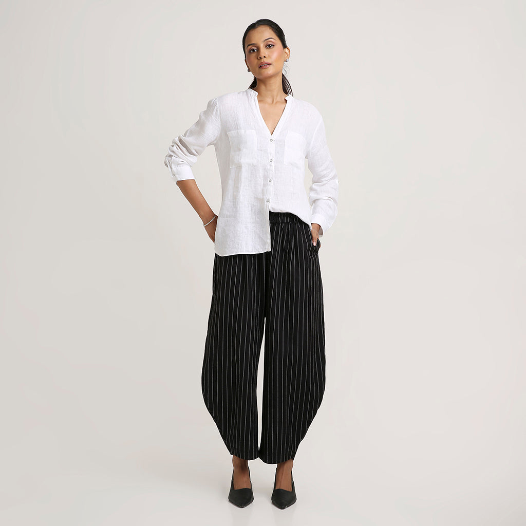 Cotton Barrel Pants in Prints & Stripes