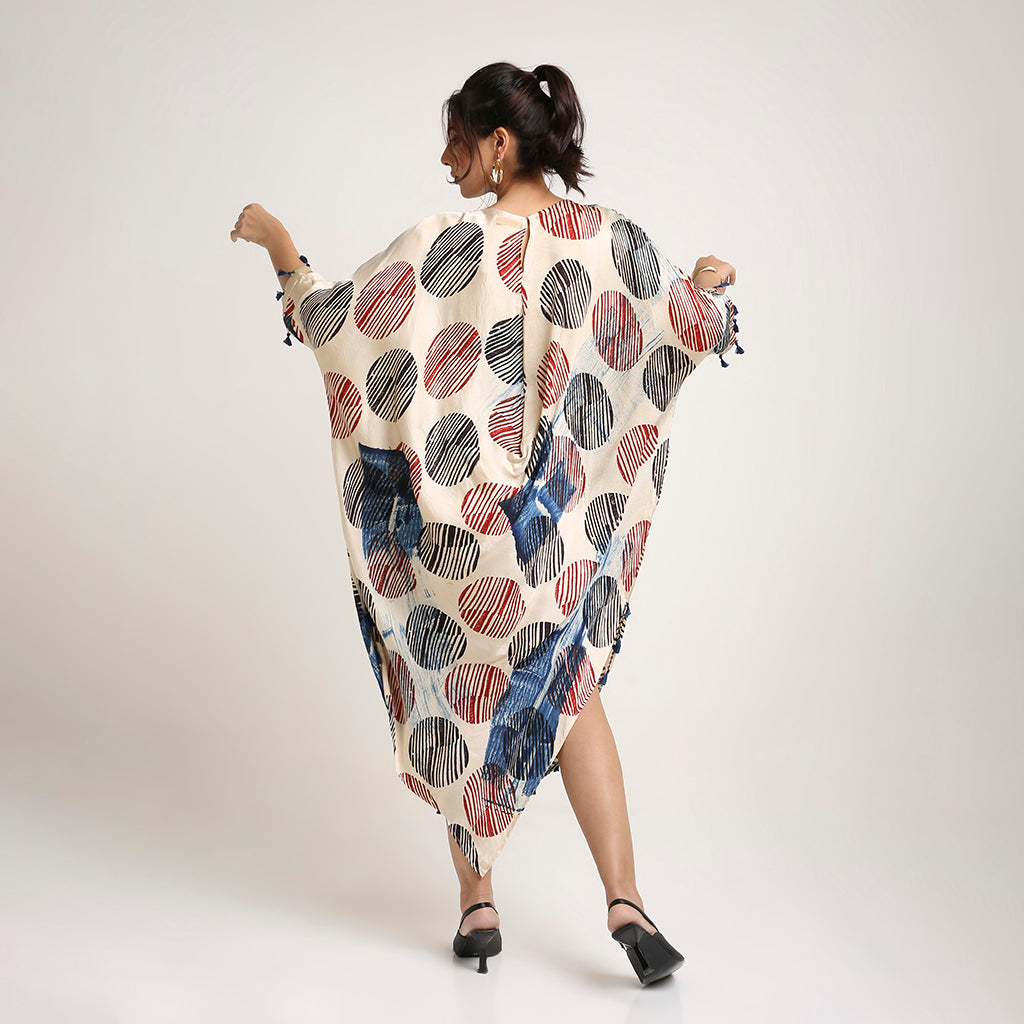 Ajrakh Cowl Poncho (only top)