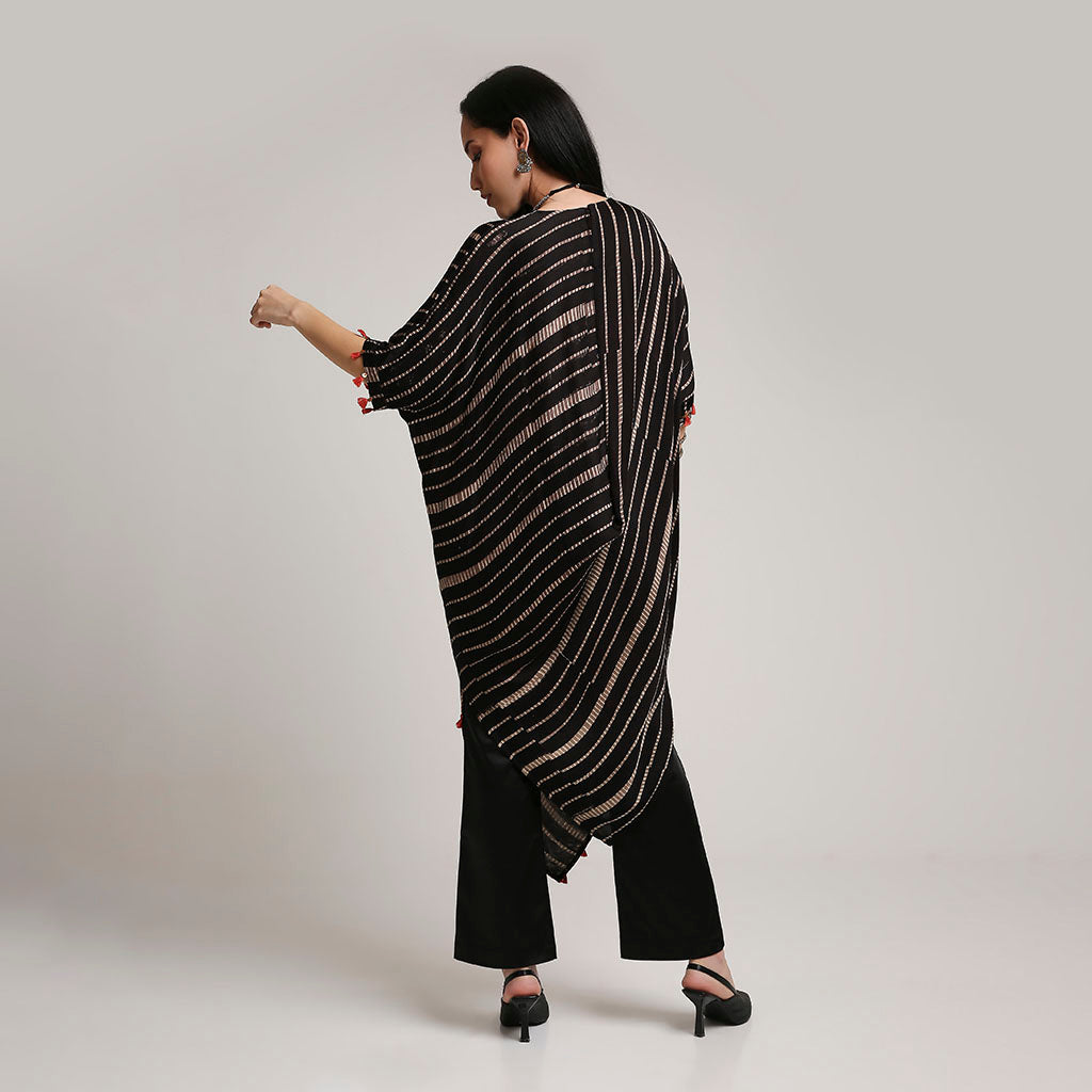 Ajrakh Cowl Poncho (only top)