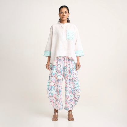 Cotton Barrel Pants in Prints & Stripes