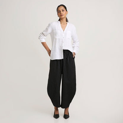 Cotton Barrel Pants in Prints & Stripes