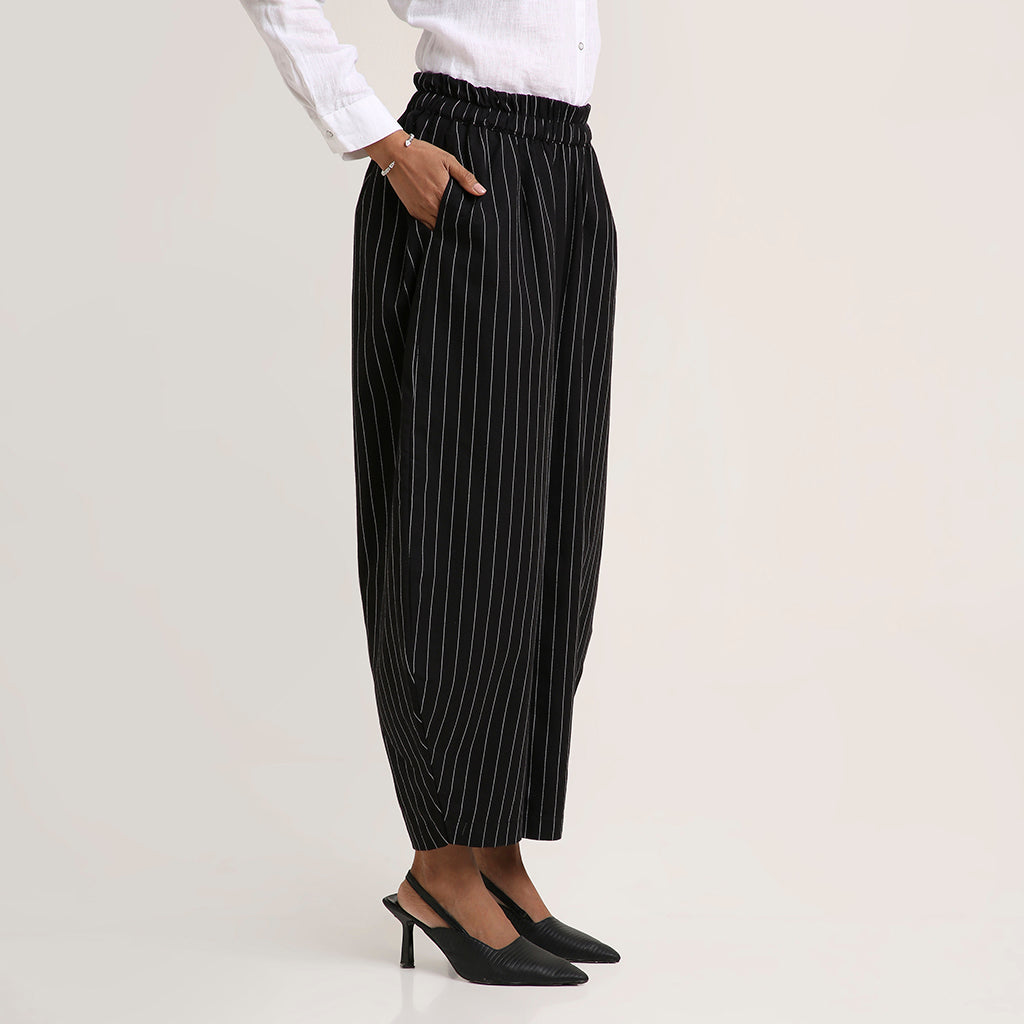Cotton Barrel Pants in Prints & Stripes