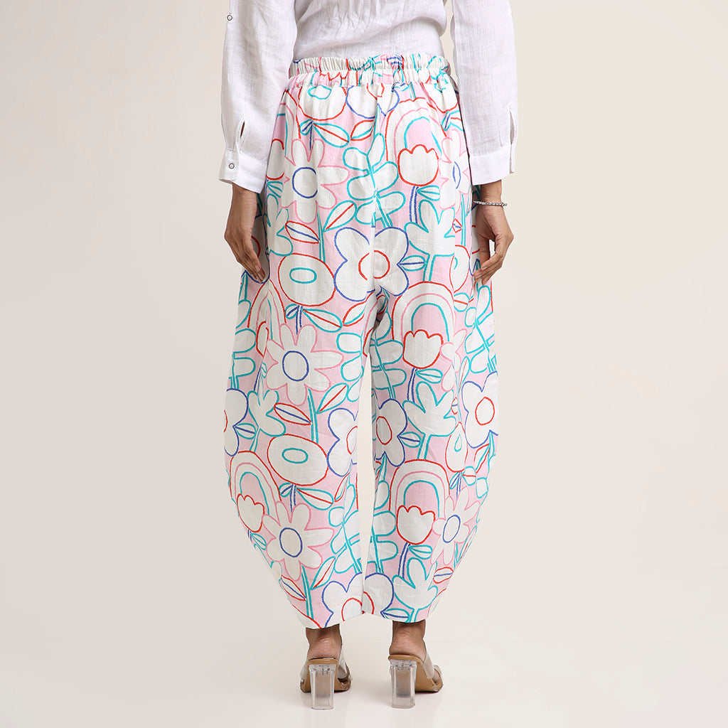 Cotton Barrel Pants in Prints & Stripes