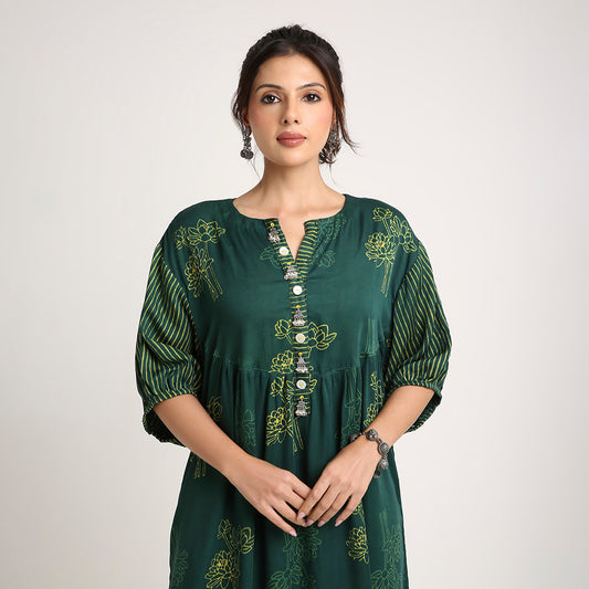 Soft Cotton Modal Lotus Print Set