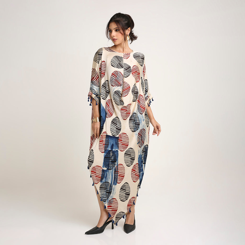 Ajrakh Cowl Poncho (only top)