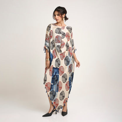 Ajrakh Cowl Poncho (only top)