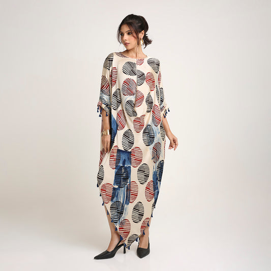 Ajrakh Cowl Poncho (only top)