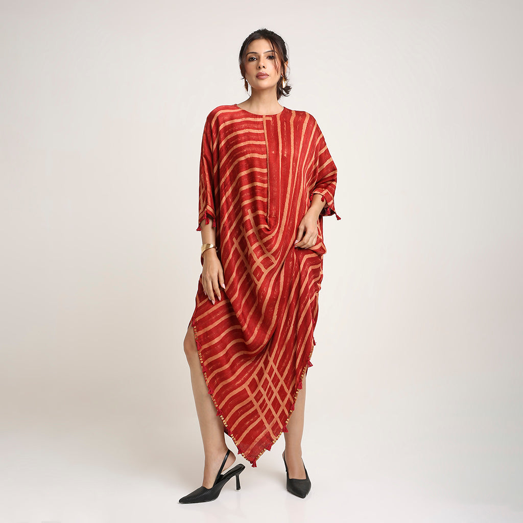 Ajrakh Cowl Poncho (only top)
