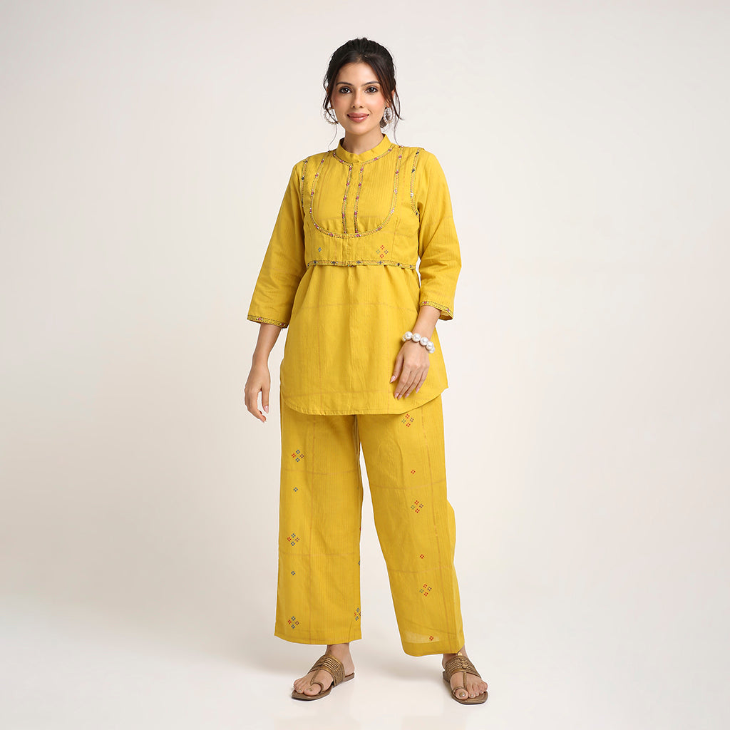 Threadwork Cotton Co-ord Set (3-Piece)