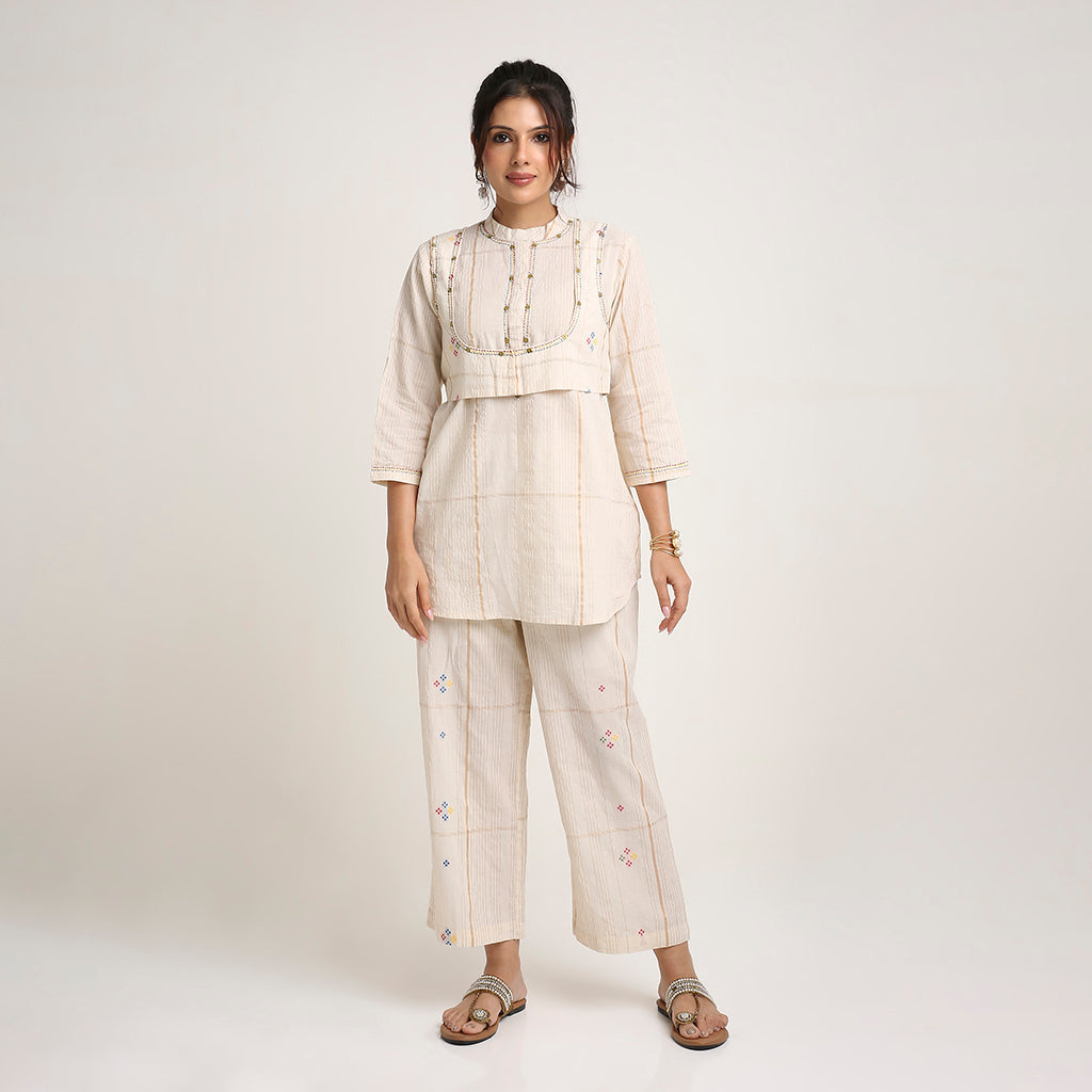 Threadwork Cotton Co-ord Set (3-Piece)
