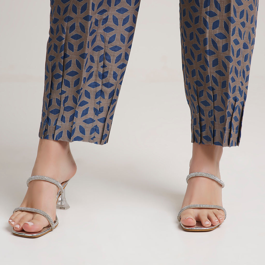 Mul Chanderi Printed Short Kurta Set