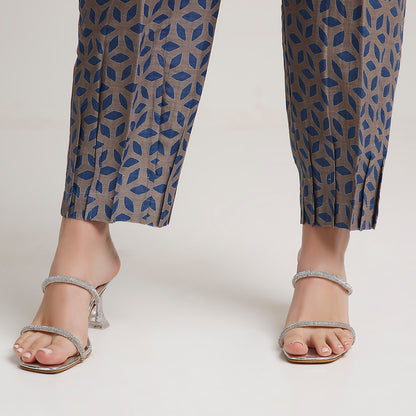 Mul Chanderi Printed Short Kurta Set