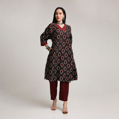 Mul Chanderi Kurta Set with Knot Work Detailing