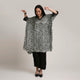 Ajrakh Poncho Set with Metallic Detailing