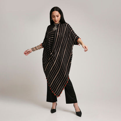 Ajrakh Cowl Poncho (only top)